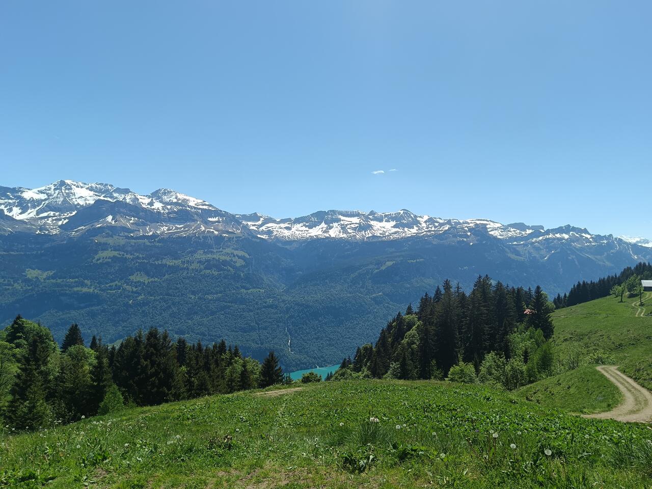 On the way up