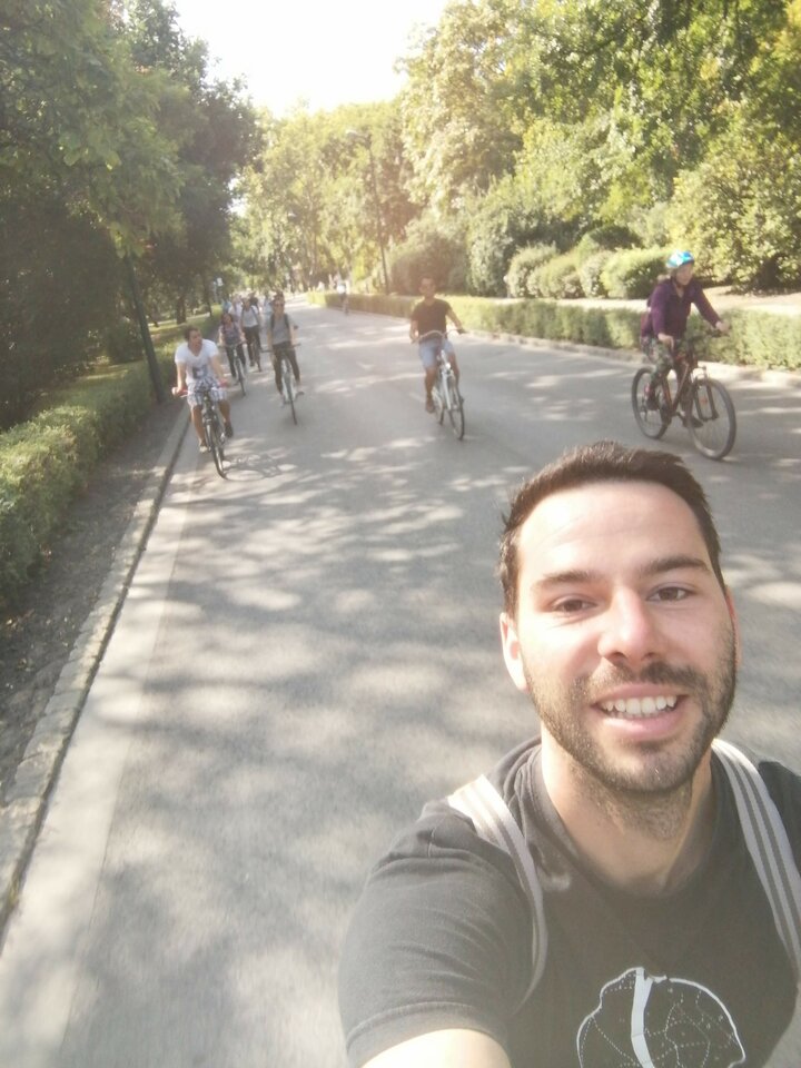 Biking on the Margit Island