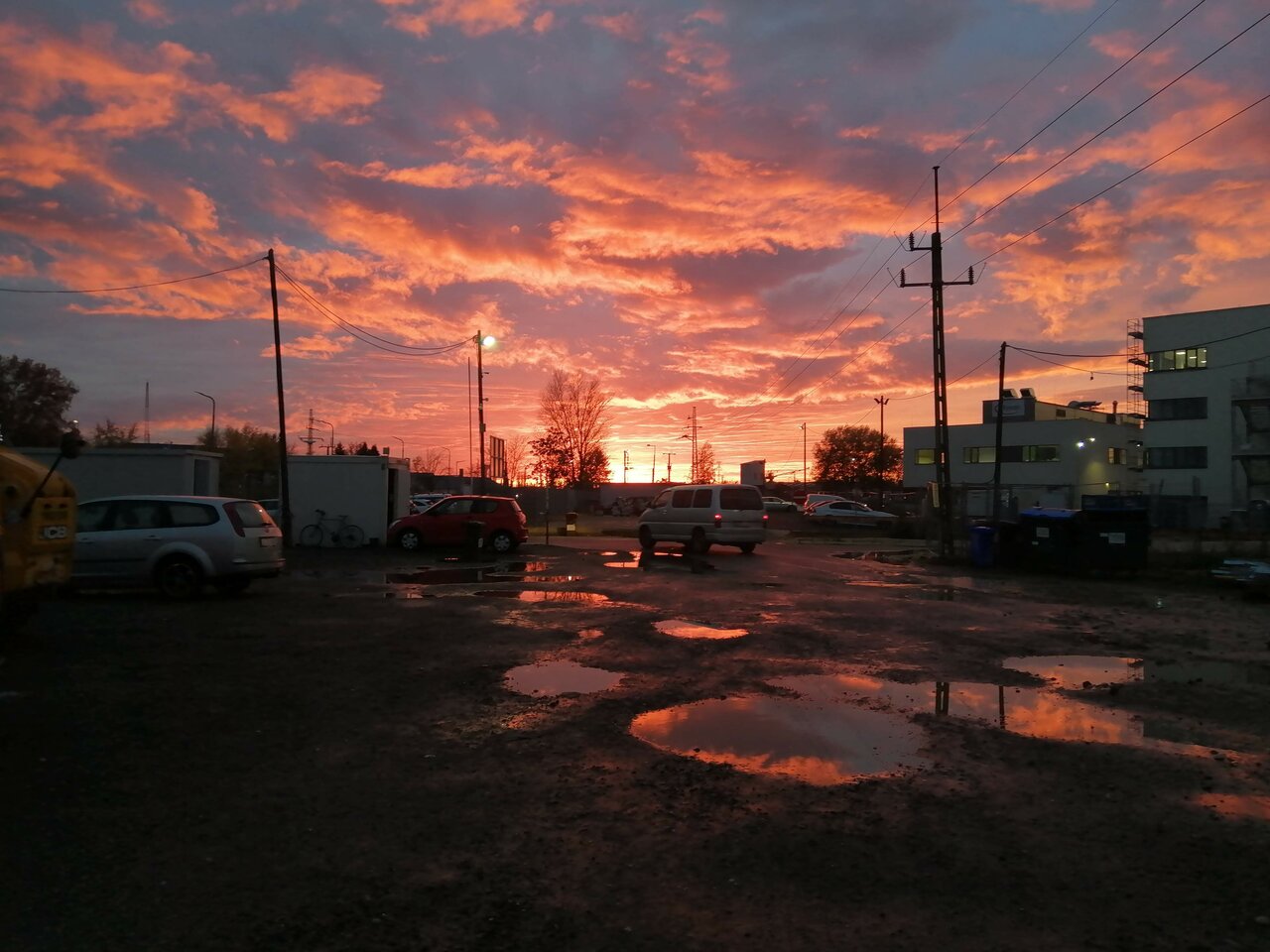 Sunset at the Construction Site