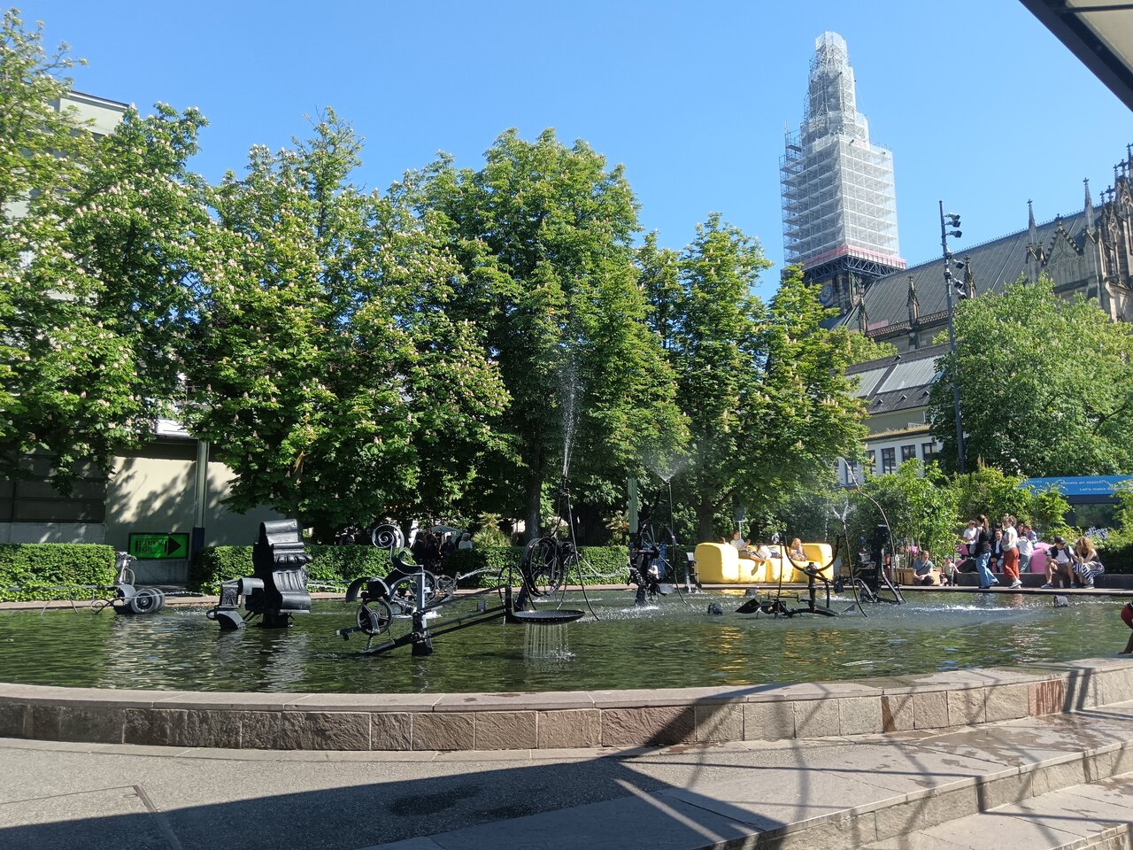 Tinguely fountain in the city of Basel